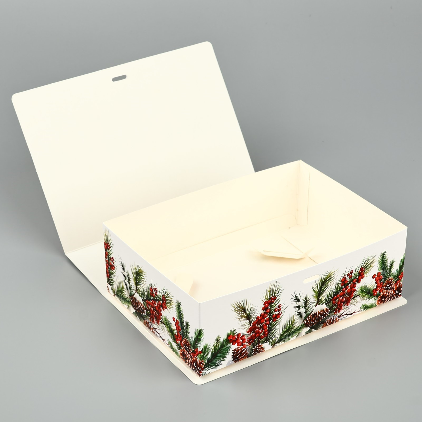 Коробка "снегири" 21х15х7см