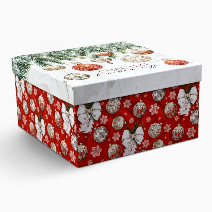 Коробка "роскошные шары" 22х22х12см