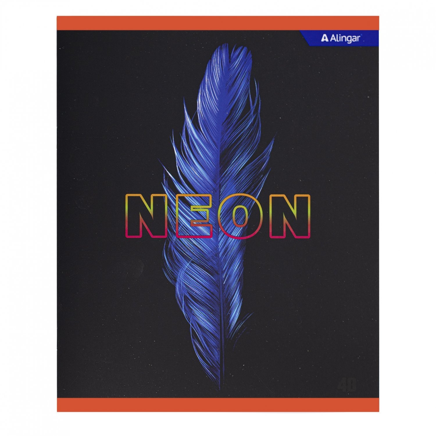 Тетрадь 48л. кл. "пёрышко" neon (alingar) б/б,софт тач,асс-т