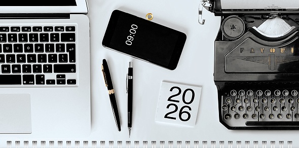 Календарь настенный 4-блочный 2026 "office work" + бегунок