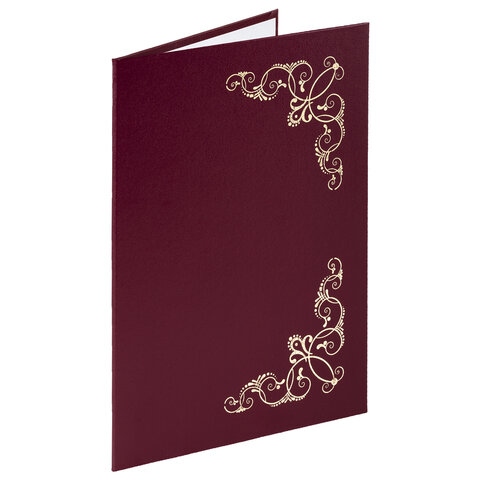 Папка адресная а4 виньетка орнамент бордо