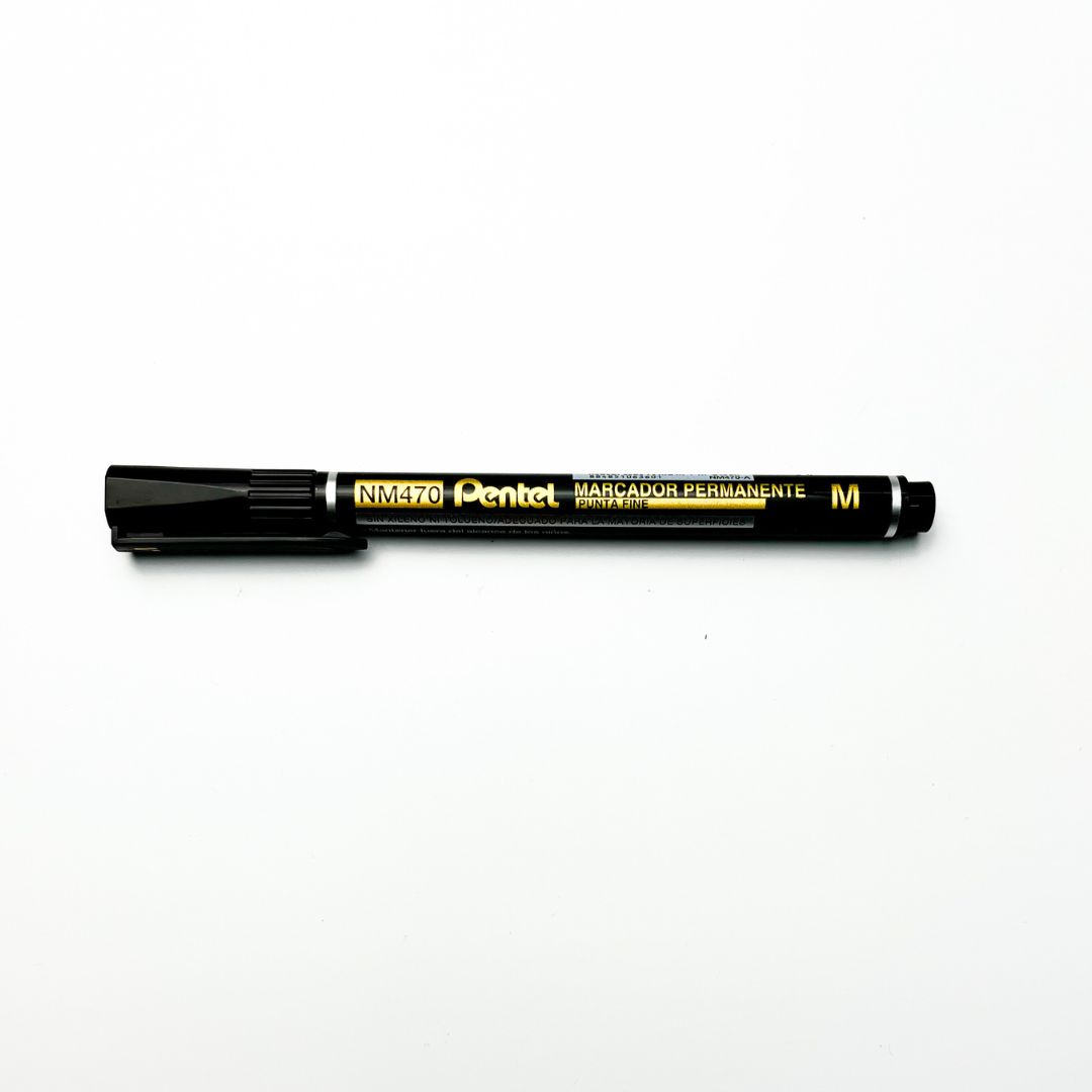 Маркер перманентный pentel "medium point" чёрный 1,0мм