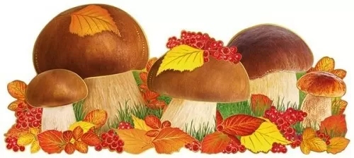 Украшение "белые грибы"