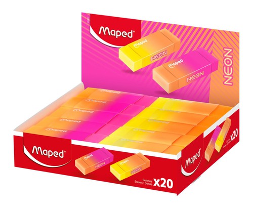 Ластик maped "neon" 21,8х12х61мм асс-т