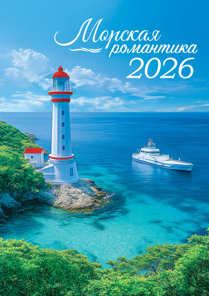 Календарь настенный перекидной 2026 34х48 "морская романтика"