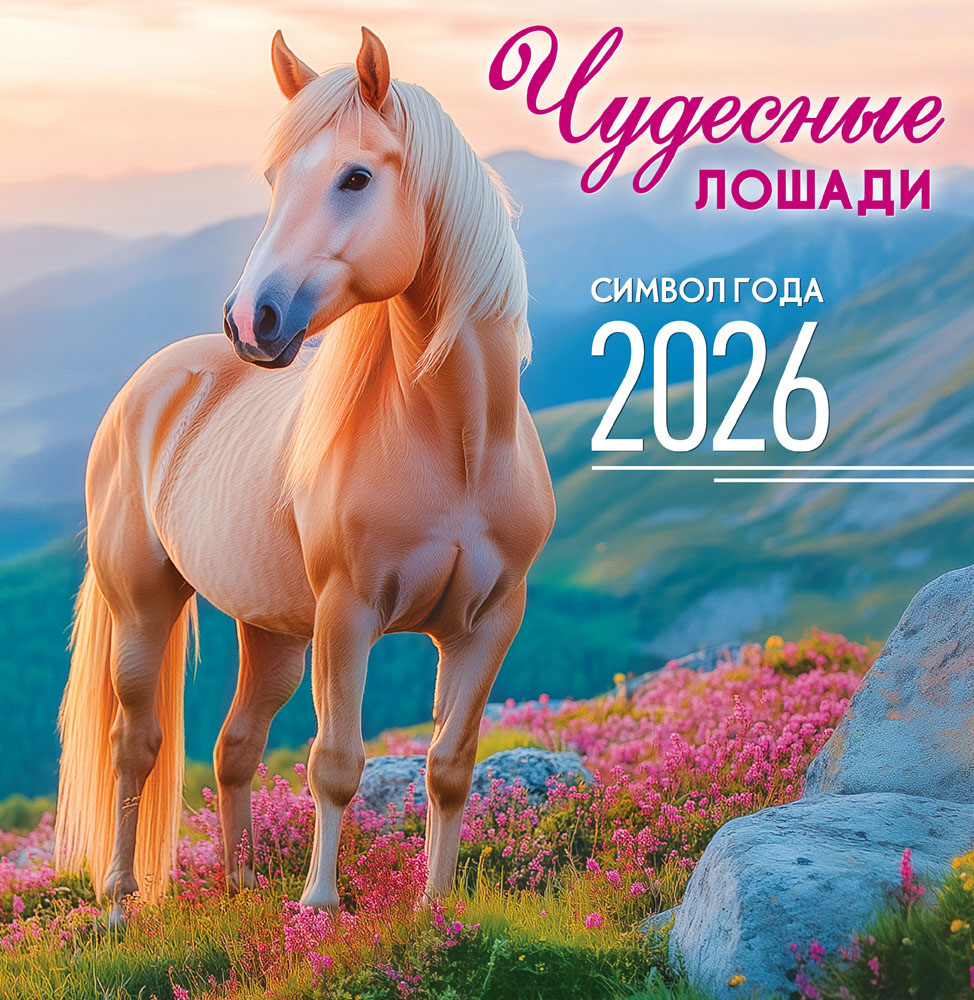 Календарь настенный перекидной 2026 23х23,5 12л. "символ года. чудесные лошади"