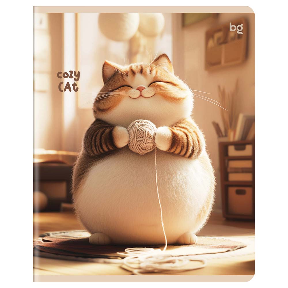 Тетрадь 48л. кл. "cozy cat" (bg) б/б,выб.лак,асс-т