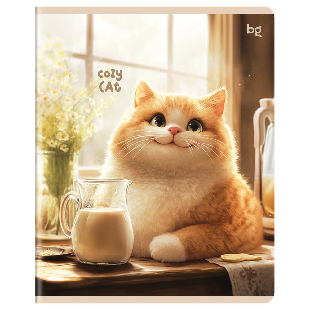 Тетрадь 48л. кл. "cozy cat" (bg) б/б,выб.лак,асс-т