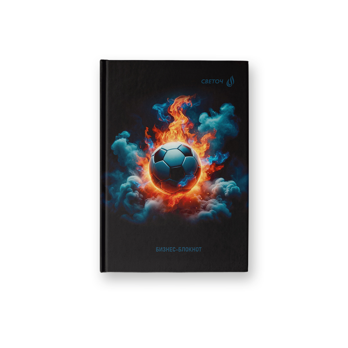 Книжка записная а6 тв.обл. 64л. кл. "огненный матч" (светоч) мат.лам.