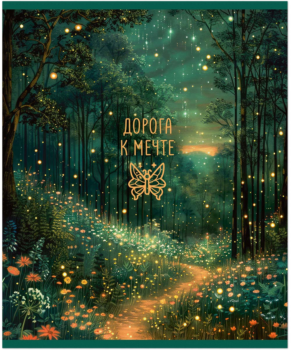 Тетрадь 48л. кл. "magic forest" (полином) б/б,лак,асс-т