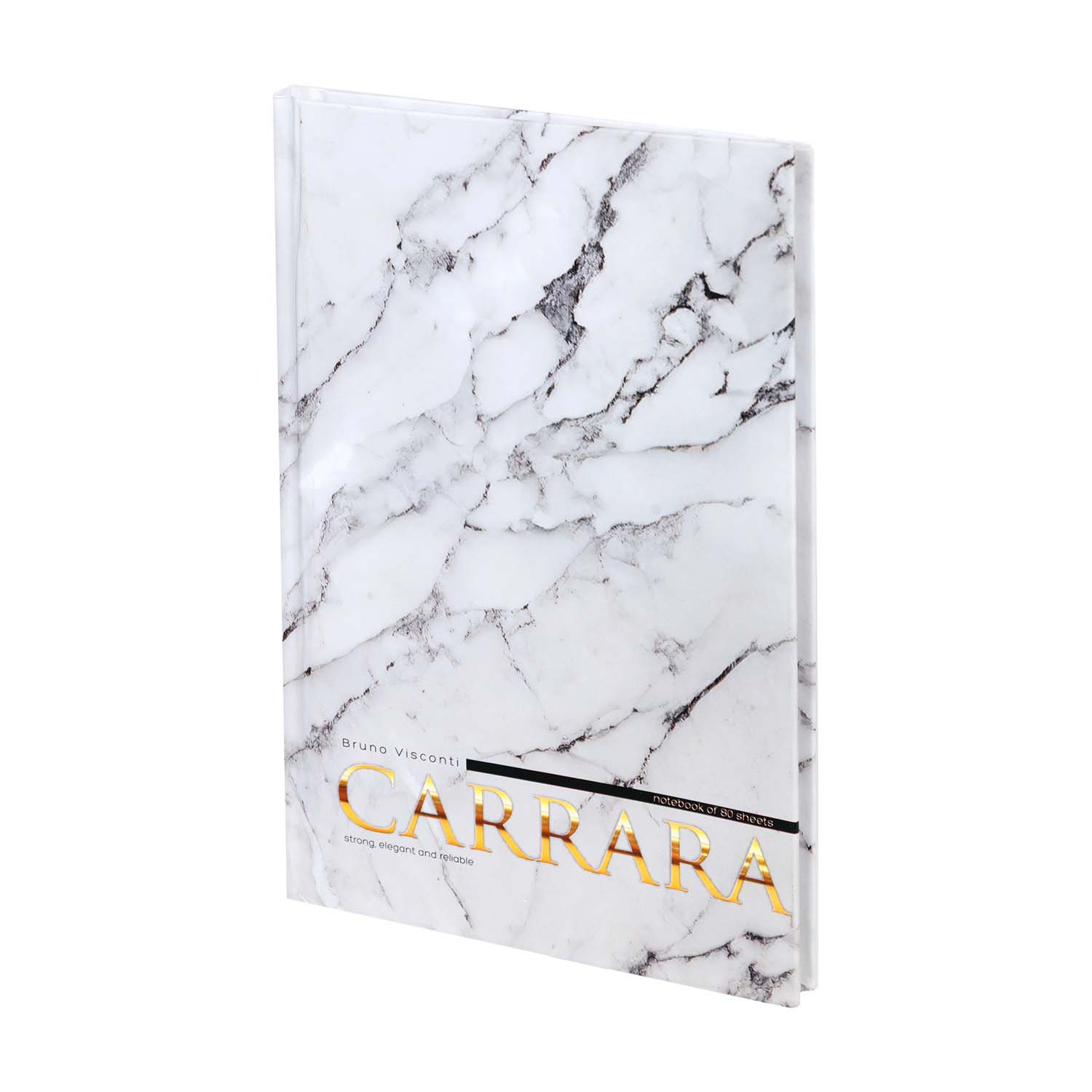 Книжка записная а5 тв.обл. 80л. кл. "carrara" (bruno visconti) мат.лам.