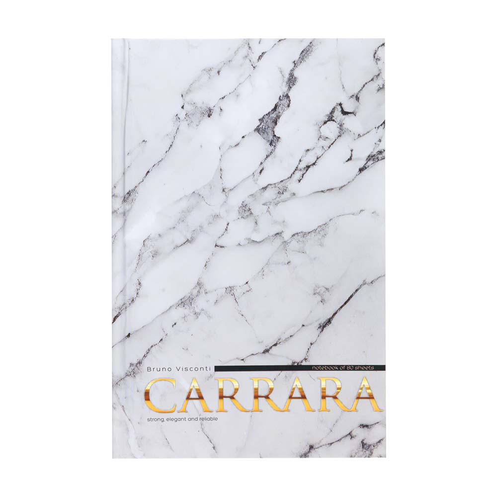 Книжка записная а5 тв.обл. 80л. кл. "carrara" (bruno visconti) мат.лам.