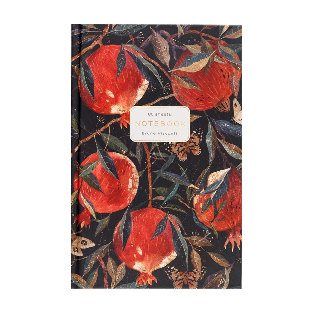 Книжка записная а5 тв.обл. 80л. кл. "flora. гранат" (bruno visconti) мат.лам.