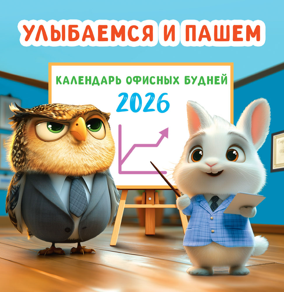 Календарь настенный перекидной 2026 23х23,5 12л "улыбаемся и пашем"