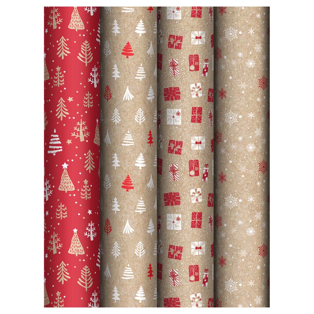 Бумага упаковочная глянцевая 70х100см "craft ny pattern" асс-т