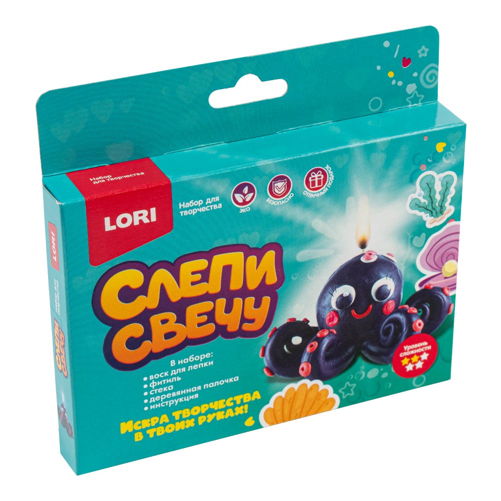 Набор д/творч. слепи свечу "осьминог"