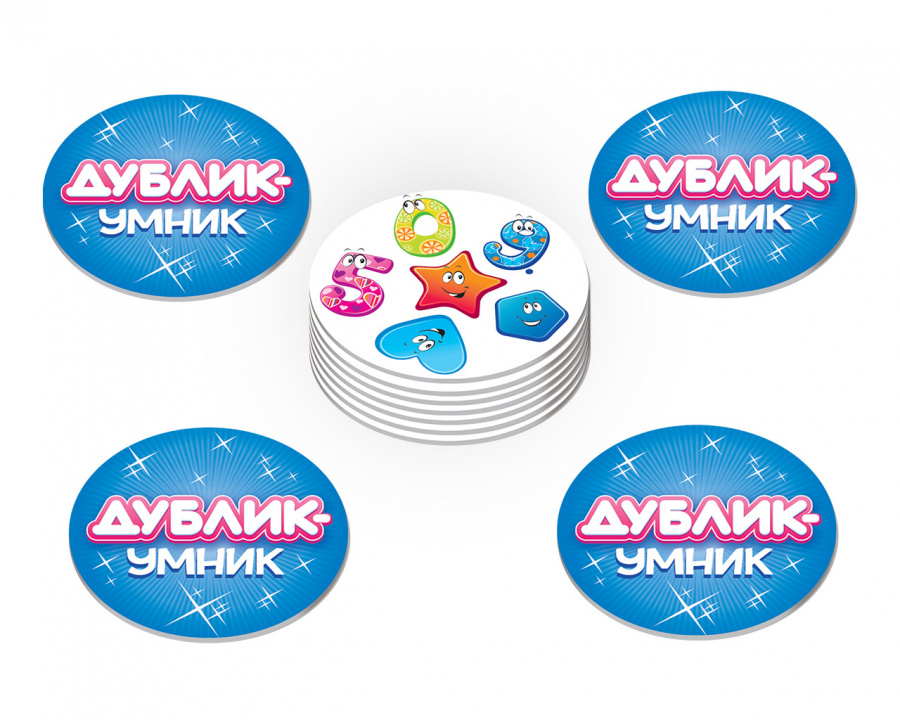 Игра дублик-умник "цифры и фигуры" 30 карточек