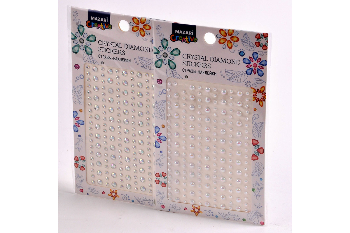 Наклейки стразы 8х12см асс-т