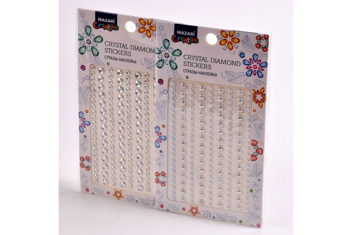 Наклейки стразы 8х12см асс-т