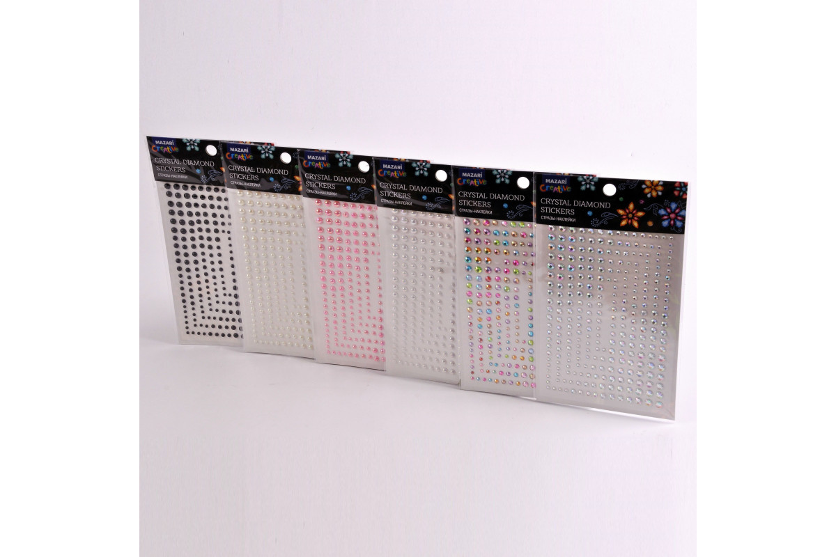 Наклейки стразы 11х16,5см асс-т