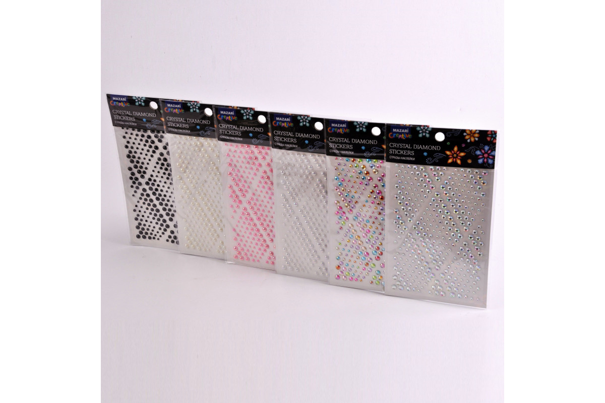 Наклейки стразы 11х16,5см асс-т
