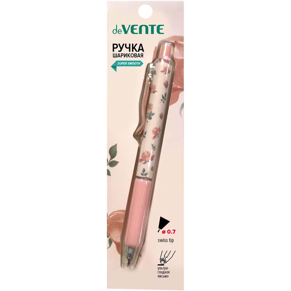 Ручка шар. авт. devente "aroma flowers" синяя 0,7мм аромат розы