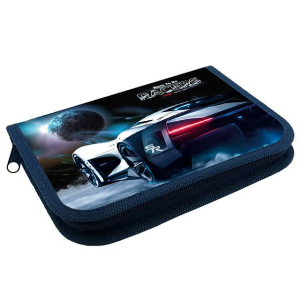 Пенал на молнии большой оникс "space auto" 190х130мм (откид.планка)