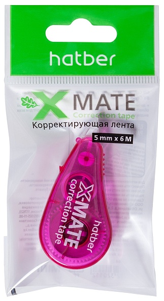 Корректирующая лента hatber "x-mate" 5ммх6м асс-т