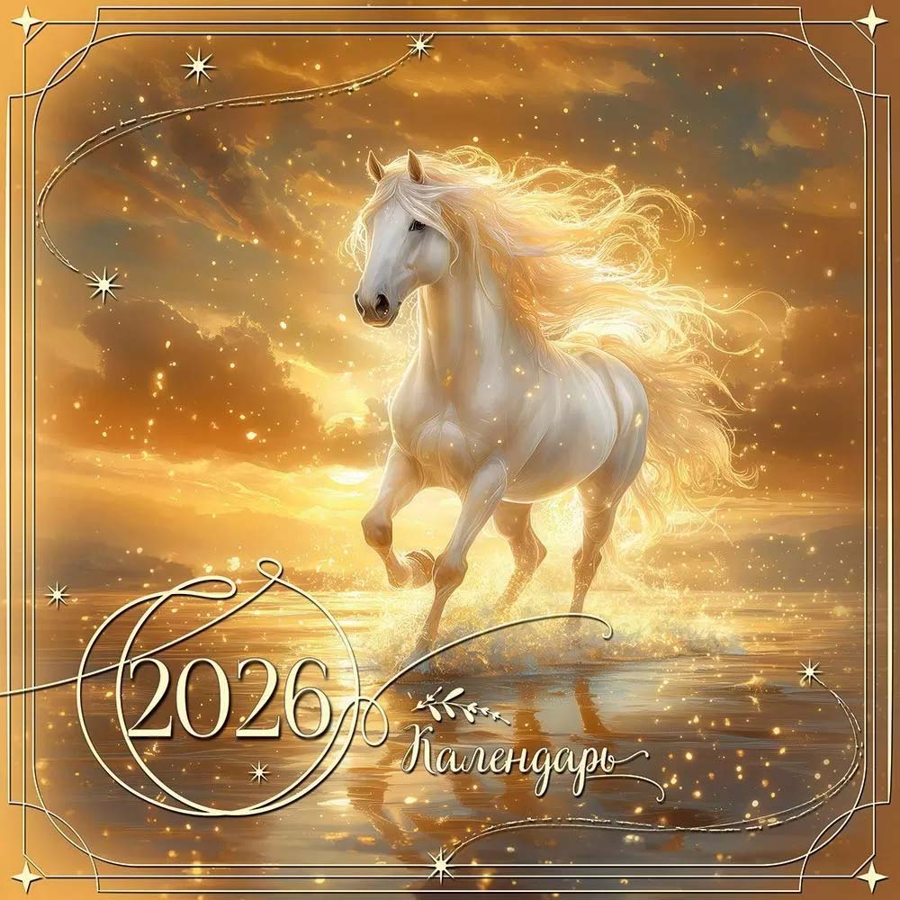 Календарь настенный перекидной 2026 "лошади"