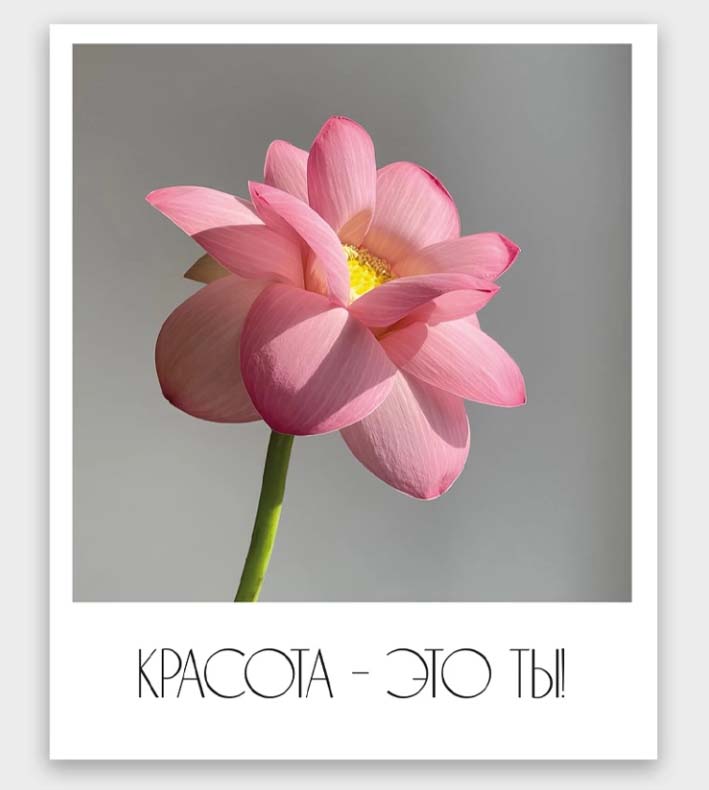 Открытка мини 8х11см "красота-это ты!"