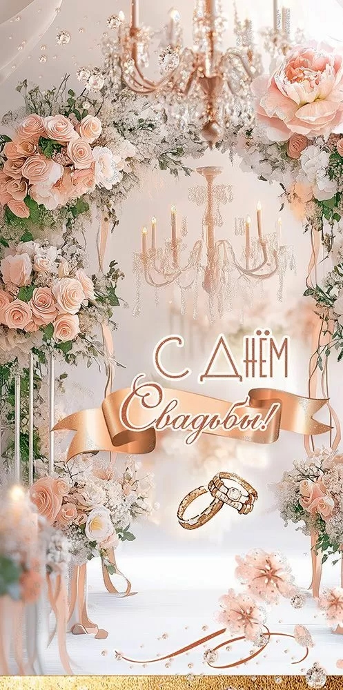 Конверт для денег "с днём свадьбы!"