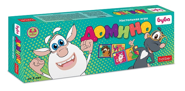 Игра домино "буба" 28 карточек (hatber) 3+