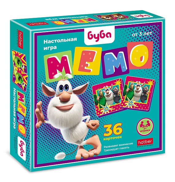 Игра мемо "буба" 36 карточек (hatber) 3+