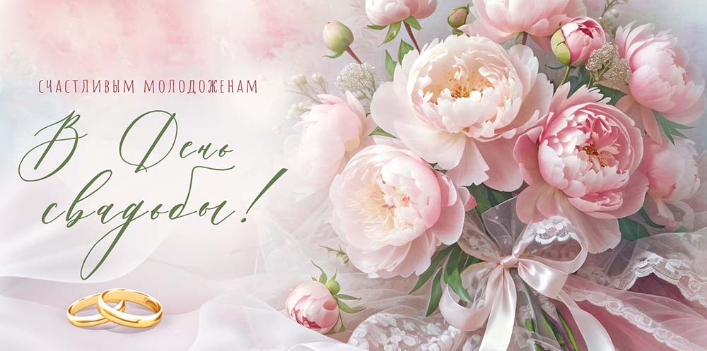 Конверт для денег "в день свадьбы!"