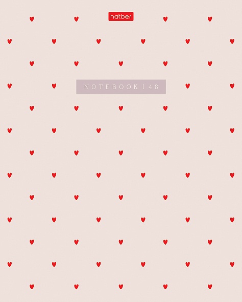 Тетрадь 48 л. кл. "love is..." (hatber) б/б,тиснен,асс-т