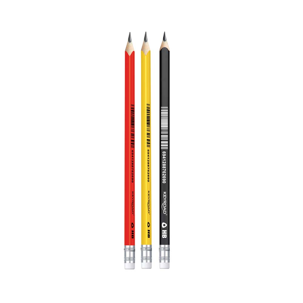 Карандаш с резинкой keyroad нв трёхгран. асс-т