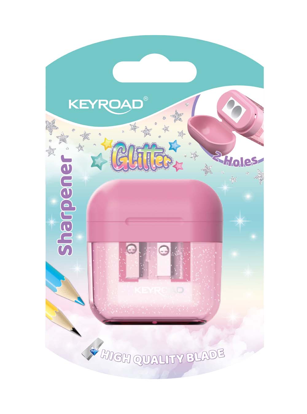 Точилка с контейнером keyroad "metallic" асс-т
