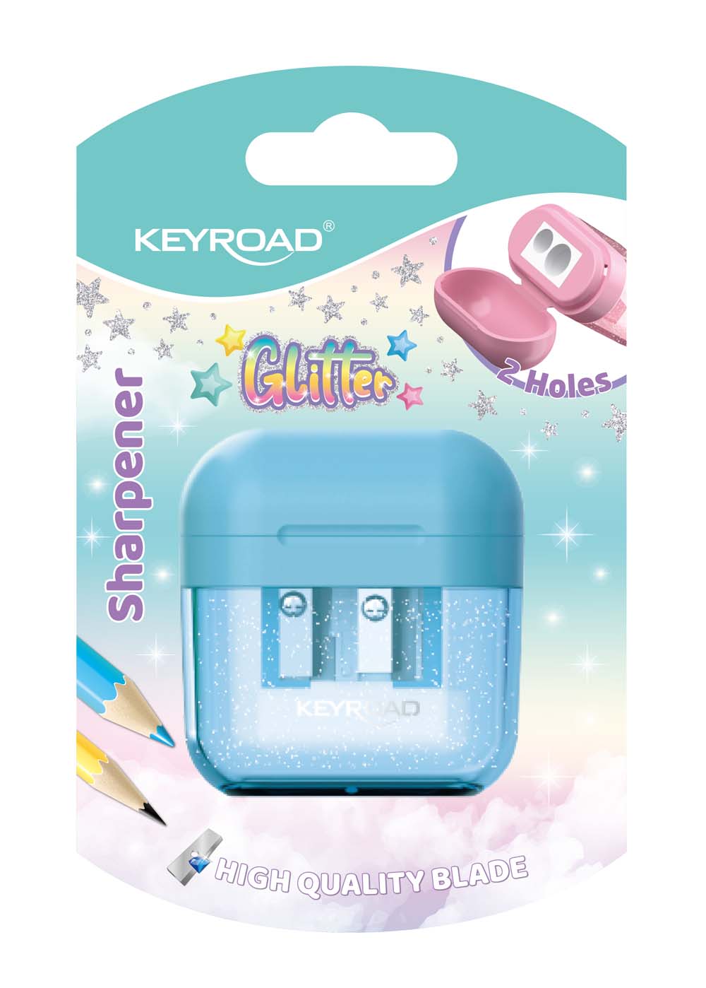Точилка с контейнером keyroad "metallic" асс-т