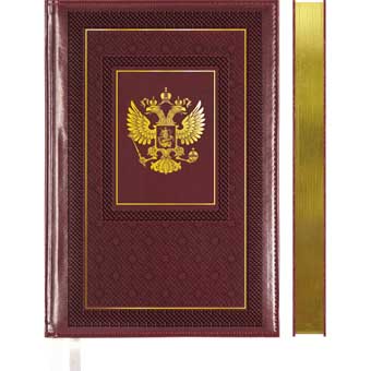 Ежедневник недатир. а5 devente "symbol" бордовый с золотым срезом,тонир.блок,кож.зам.