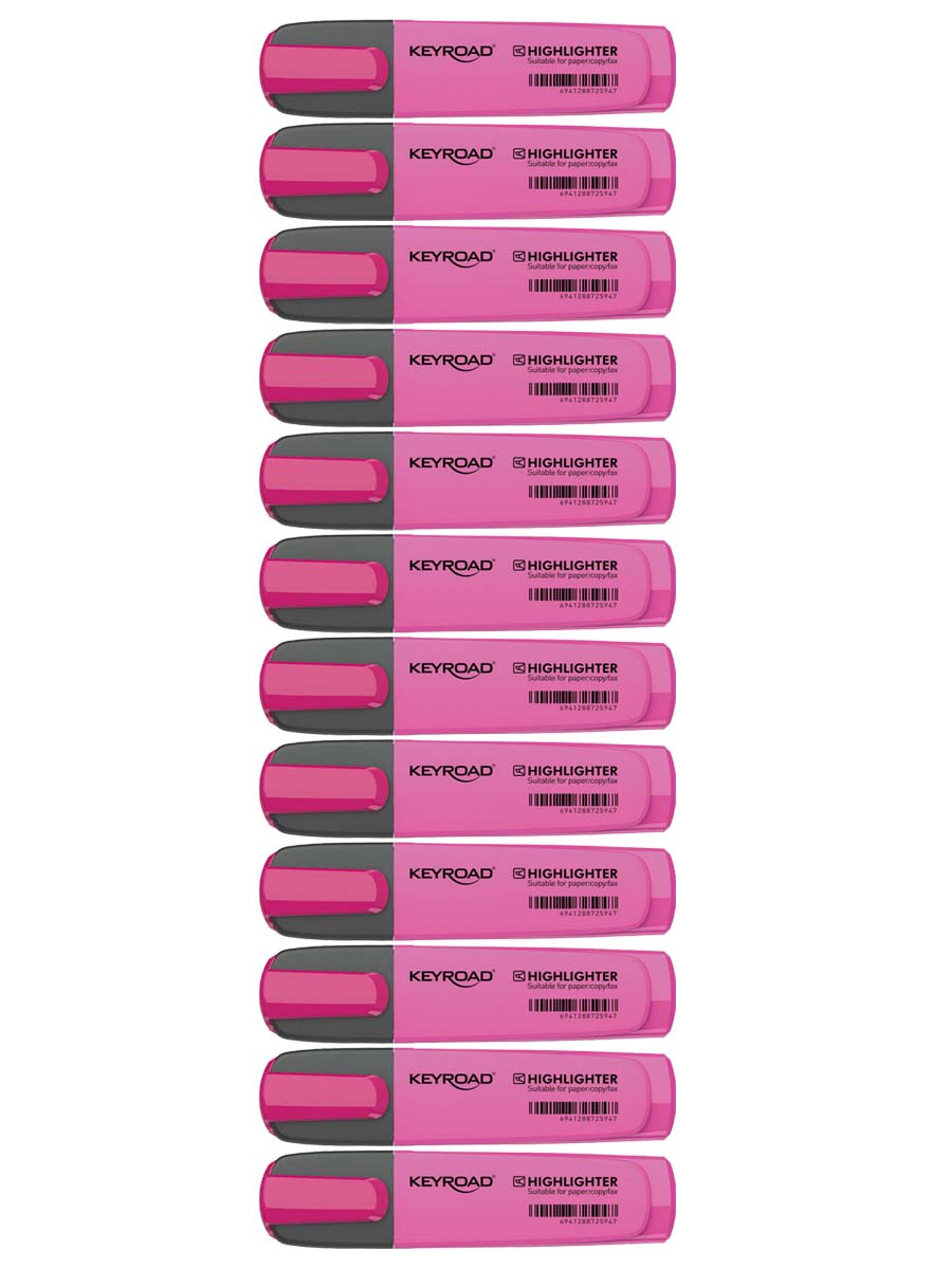 Маркер текстовый keyroad "neon" розовый резец 2,0мм-5,0мм