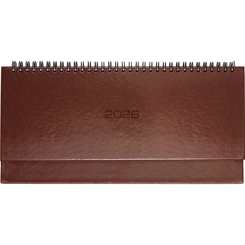 еженедельник 2026 гребень 294х142мм attomex "visa" коричневый кож.зам. Еженедельник 2026 гребень 294х142мм attomex "visa" коричневый кож.зам.