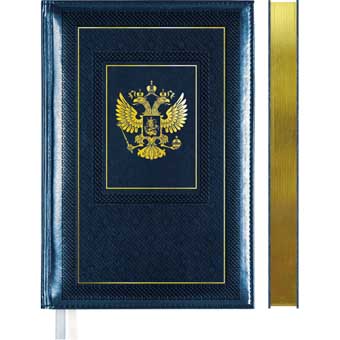 Ежедневник а5 недатир. синий "devente. symbol" тонир.блок зол.срез кож.зам.
