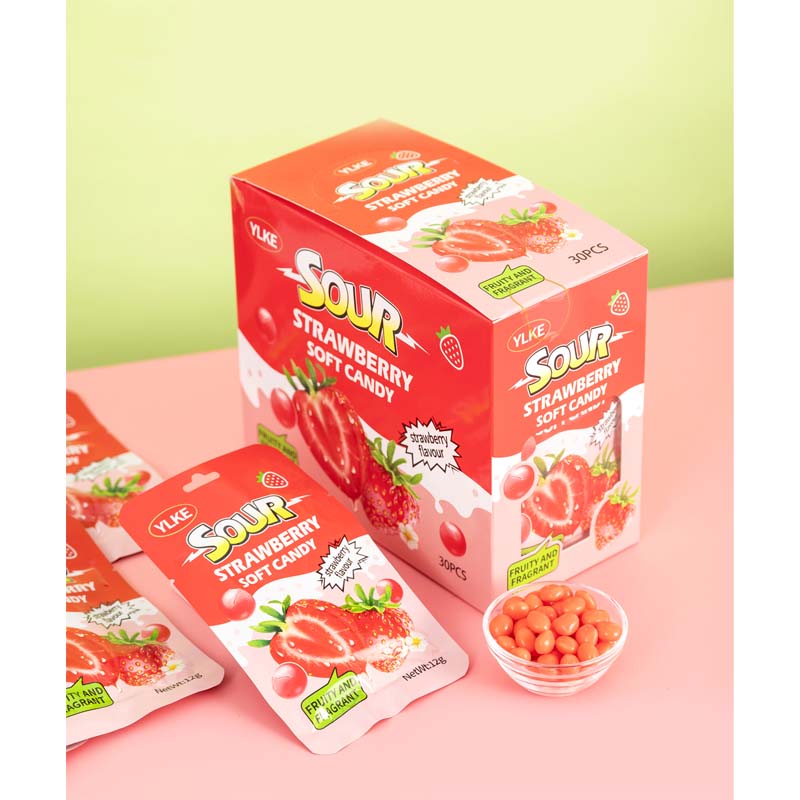 Леденцы кислые мягкие "strawberry soft candy" 12г клубника