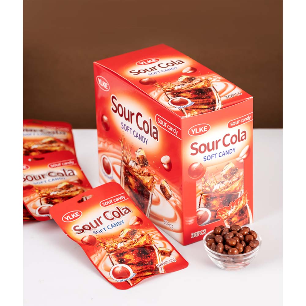 Леденцы кислые мягкие "cola soft candy" 12г кола