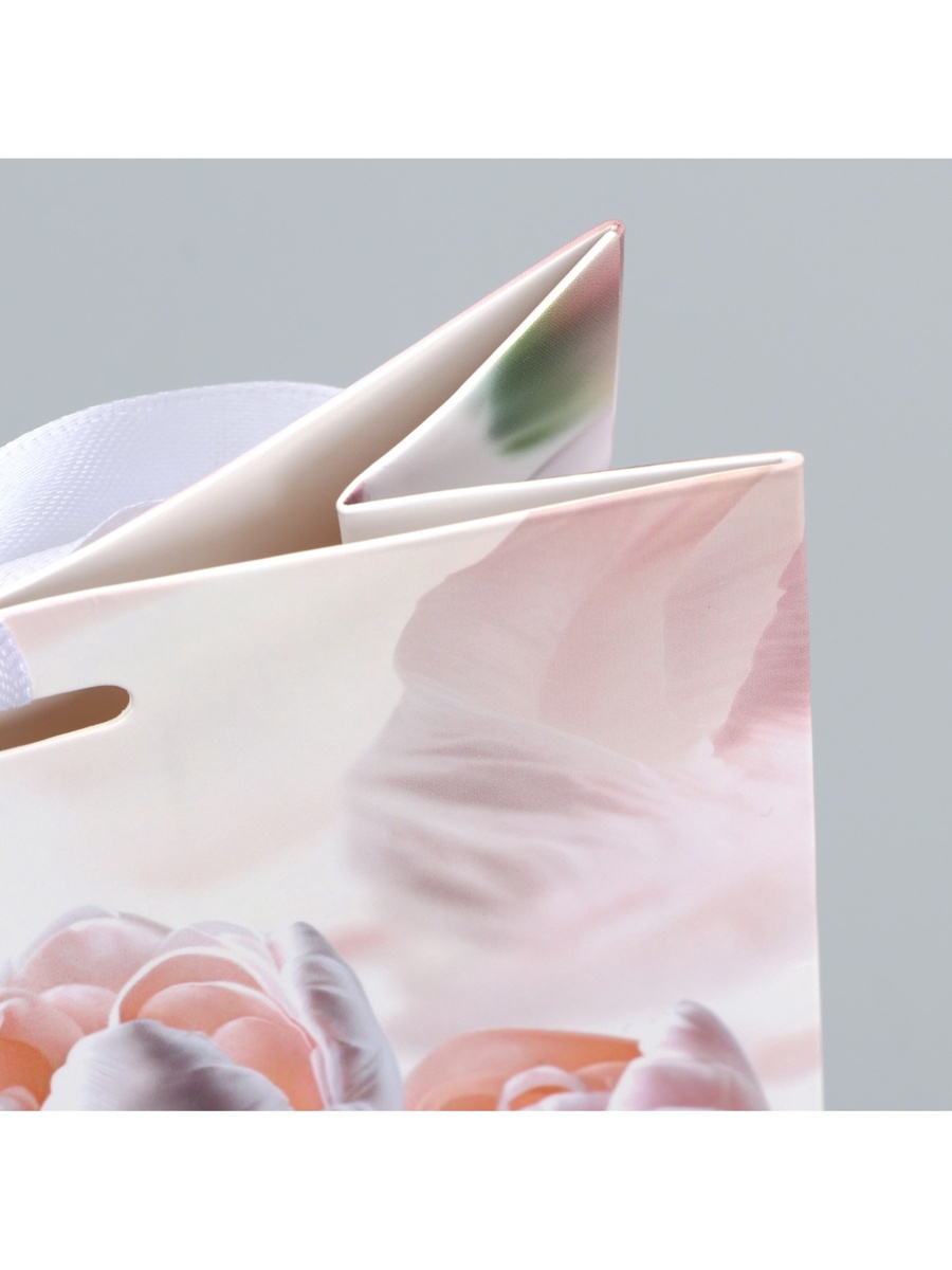 Пакет подарочный "самой прекрасной" (13х23х7см) с лентой