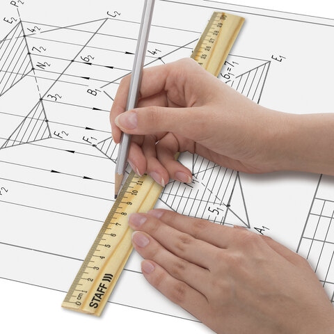 Линейка деревянная 30см