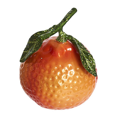 Украшение "мандарин" 7х7х8,5см (стекло) б/уп