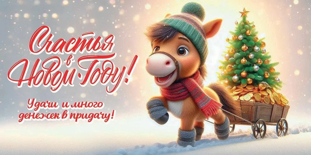 Конверт для денег "счастья в новом году! удачи и много денежек в придачу!" лак текст