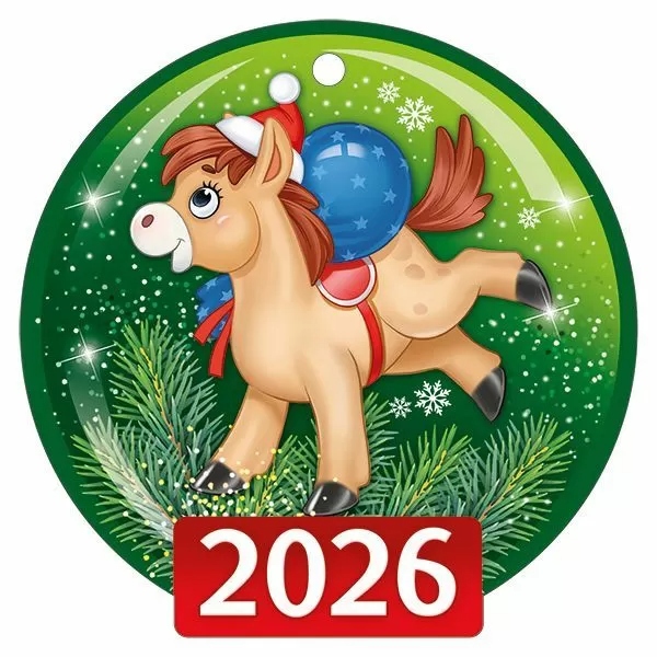 Бирка мини "2026" 94х94мм текст