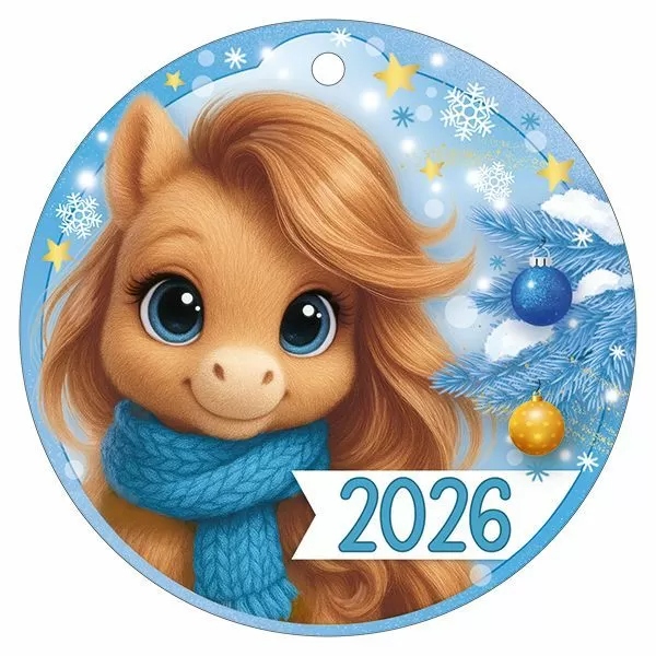 Бирка мини "2026" 94х94мм текст
